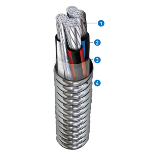 Cable de Baja Tensión, Multiconductor, LS Tipo MC, Aleación de Aluminio, 600V, XLPE, 90°C